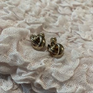Vintage Silver Screw Back Earrings